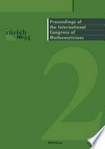 Proceedings of the International Congress of Mathematicians: August 3–11, 1994 Zürich, Switzerland /