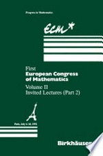 First European Congress of Mathematics Paris, July 6–10, 1992: Vol. II: Invited Lectures (Part 2) /