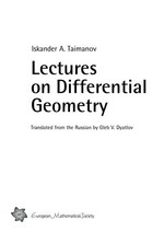 Lectures on differential geometry
