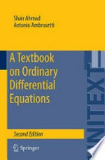 A Textbook on Ordinary Differential Equations