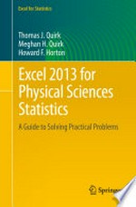 Excel 2013 for Physical Sciences Statistics: A Guide to Solving Practical Problems /