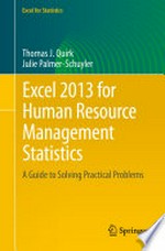 Excel 2013 for Human Resource Management Statistics: A Guide to Solving Practical Problems /