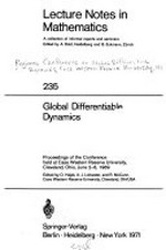 Global differentiable dynamics: Proceedings of the conference held at Case Western Reserve University, Cleveland, Ohio, June 2-6, 1969 