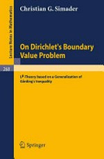 On Dirichlet' s boundary value problem: an LP-theory based on a generalization of Gøarding' s inequality /