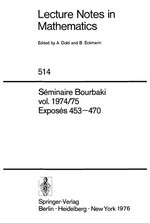 Séminaire Bourbaki, vol. 1974-75, exposés 453-470