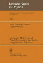 Computer methods and Borel summability applied to Feigenbaum' s equation 
