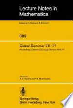 Cabal Seminar 76–77: Proceedings, Caltech-UCLA Logic Seminar 1976–77 /