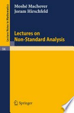 Lectures on Non-Standard Analysis