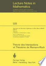 Théorie des Intersections et Théorème de Riemann-Roch