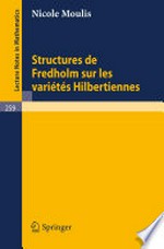 Structures de Fredholm sur les Variétés Hilbertiennes