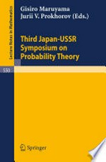Proceedings of the Third Japan — USSR Symposium on Probability Theory