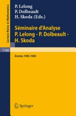 Séminaire d'Analyse: Années 1983/1984 