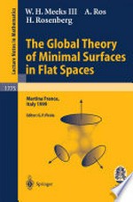 The Global Theory of Minimal Surfaces in Flat Spaces: Lectures given at the 2nd Session of the Centro Internazionale Matematico Estivo (C.I.M.E.) held in Martina Franca, Italy July 7-14, 1999 