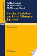 Calculus of Variations and Partial Differential Equations: Proceedings of a Conference held in Trento, Italy June 16–21, 1986 