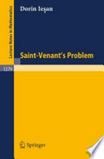 Saint-Venant's Problem
