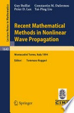 Recent Mathematical Methods in Nonlinear Wave Propagation: Lectures given at the 1st Session of the Centro Internazionale Matematico Estivo (C.I.M.E.), held in Montecatini Terme, Italy, May 23–31, 1994 