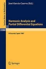 Harmonic analysis and partial differential equations: proceedings of the international conference held in El Escorial, Spain, June 9-13, 1987