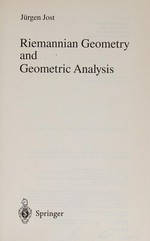 Riemannian geometry and geometric analysis