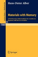 Materials with memory: initial-boundary value problems for constitutive equations with internal variables