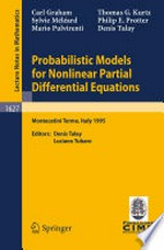 Probabilistic Models for Nonlinear Partial Differential Equations: Lectures given at the 1st Session of the Centro Internazionale Matematico Estivo (C.I.M.E.) held in Montecatini Terme, Italy, May 22–30, 1995 