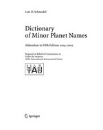 Dictionary of Minor Planet Names: Addendum to Fifth Edition: 2003-2005 