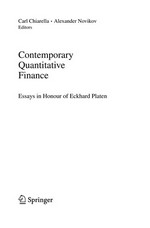 Contemporary Quantitative Finance: Essays in Honour of Eckhard Platen 
