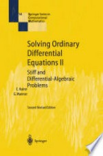 Solving Ordinary Differential Equations II: Stiff and Differential-Algebraic Problems /