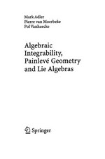 Algebraic integrability, Painlevé geometry and Lie algebras