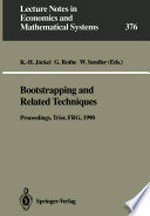 Bootstrapping and Related Techniques: Proceedings of an International Conference, Held in Trier, FRG, June 4–8, 1990 /