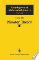 Number Theory III: Diophantine Geometry 