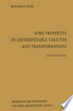 Some Properties of Differentiable Varieties and Transformations: With Special Reference to the Analytic and Algebraic Cases /