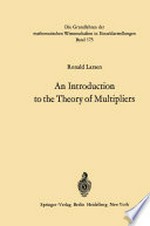An Introduction to the Theory of Multipliers