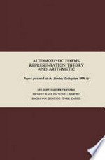 Automorphic Forms, Representation Theory and Arithmetic: Papers presented at the Bombay Colloquium 1979 /