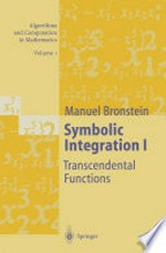 Symbolic Integration I: Transcendental Functions /