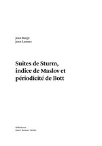 Suites de Sturm, indice de Maslov et périodicité de Bott