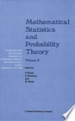 Mathematical Statistics and Probability Theory: Volume B Statistical Inference and Methods Proceedings of the 6th Pannonian Symposium on Mathematical Statistics, Bad Tatzmannsdorf, Austria, September 14–20, 1986 /