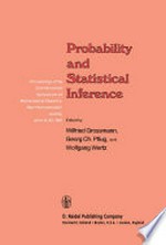 Probability and Statistical Inference: Proceedings of the 2nd Pannonian Symposium on Mathematical Statistics, Bad Tatzmannsdorf, Austria, June 14–20, 1981 /