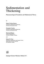 Sedimentation and Thickening: Phenomenological Foundation and Mathematical Theory /