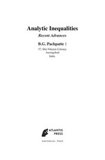 Analytic Inequalities: Recent Advances 