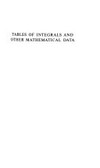 Tables of integrals and other mathematical data