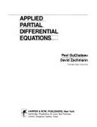 Applied partial differential equations