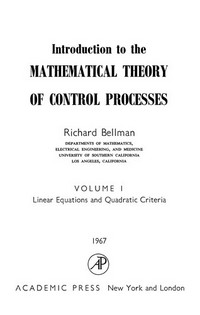 Introduction to the mathematical theory of control processes