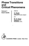 Phase transitions and critical phenomena. Vol. 1