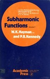 Subharmonic functions. Vol. 1