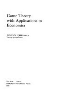 Game theory with applications to economics 