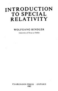 Introduction to special relativity