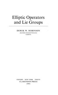 Elliptic operators and Lie groups