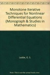 Monotone iterative techniques for nonlinear differential equations