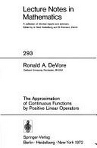 The approximation of continuous functions by positive linear operators