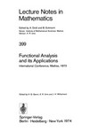 Functional analysis and its applications: international conference, Madras, 1973